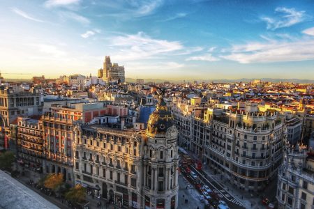 Vista aérea de Madrid, España
