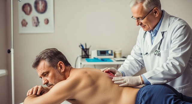 Consulta médica con paciente