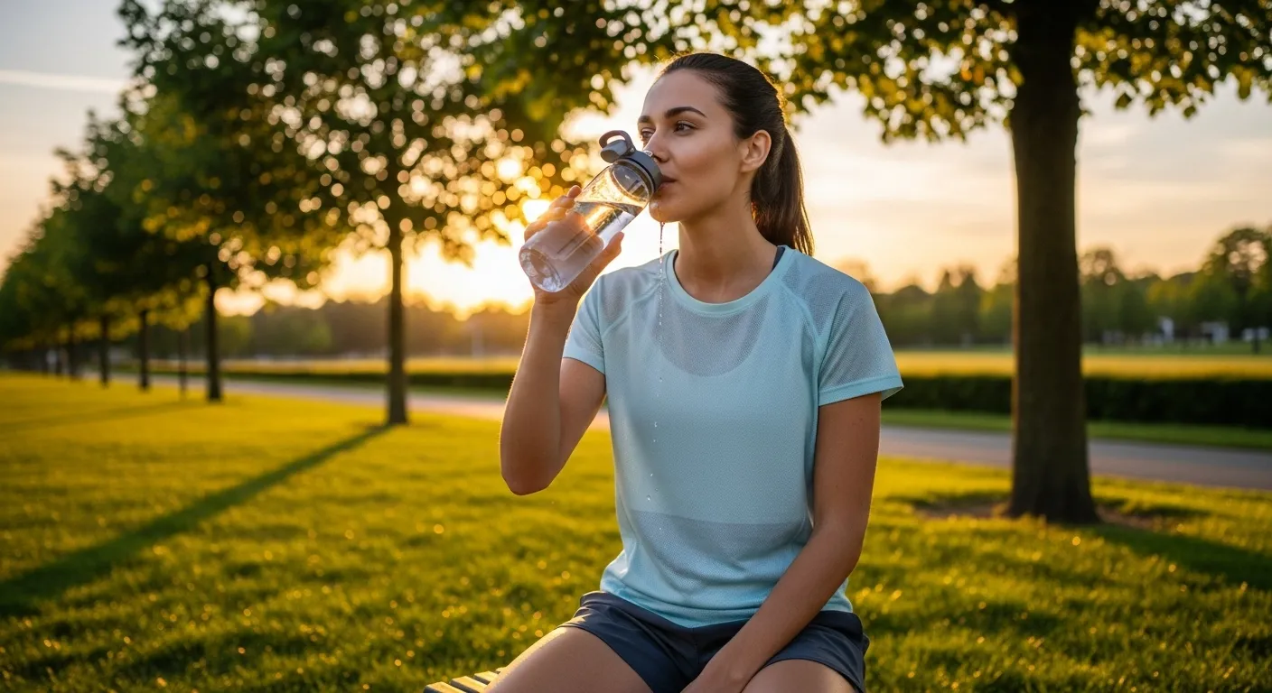 Mujer tomando agua