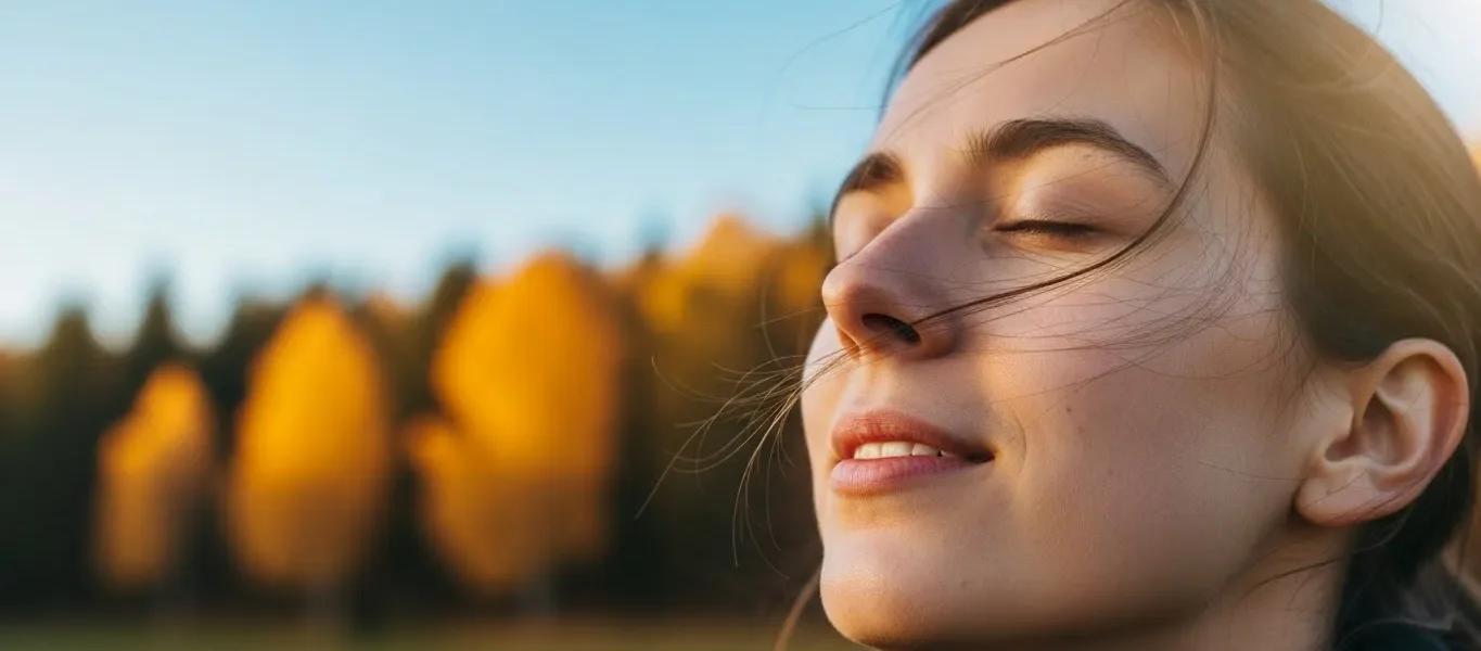 Persona respirando