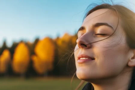Persona respirando